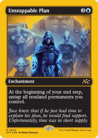 (442) Magic The Gathering Aetherdrift: First-Place Single: Unstoppable Plan  Rare