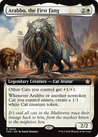 (442) Magic The Gathering Magic: The Gathering Foundations: Extras Single: Arahbo, the First Fang (V.3)  Rare