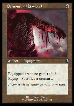 (442) Magic The Gathering Innistrad Remastered: Extras Single: Demonmail Hauberk Holo Uncommon