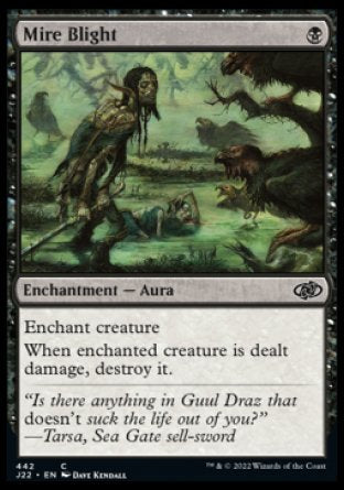 (442) Magic The Gathering Jumpstart 2022 Single: Mire Blight  Common