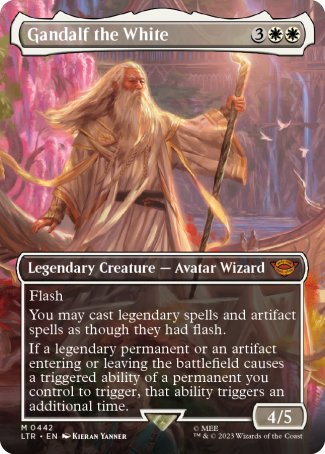 (442) Magic The Gathering The Lord of the Rings: Tales of Middle-earth: Extras Single: Gandalf the White (V.2) Holo Mythic