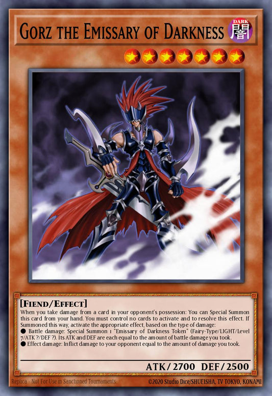 (210) YuGiOh TCG RA03: Quarter Century Bonanza Single: Gorz the Emissary of Darkness (V.2 - Quarter Century Secret Rare)  Quarter Century Secret Rare
