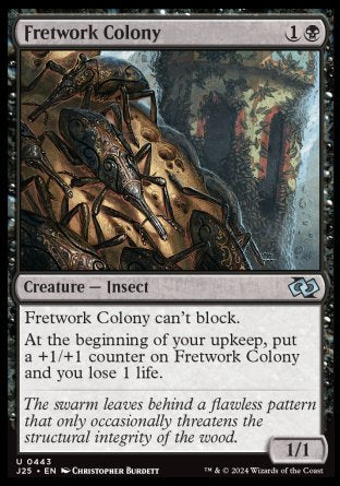 (443) Magic The Gathering Foundations Jumpstart Single: Fretwork Colony  Uncommon