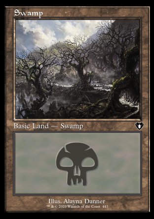 (443) Magic The Gathering Commander Masters: Extras Single: Swamp (V.1)  Land