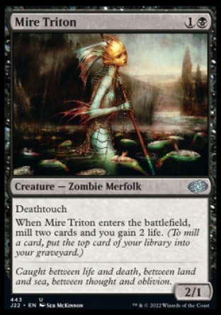 (443) Magic The Gathering Jumpstart 2022 Single: Mire Triton  Uncommon