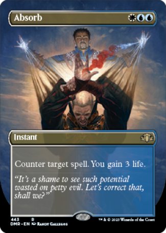 (443) Magic The Gathering Dominaria Remastered: Extras Single: Absorb (V.2)  Rare