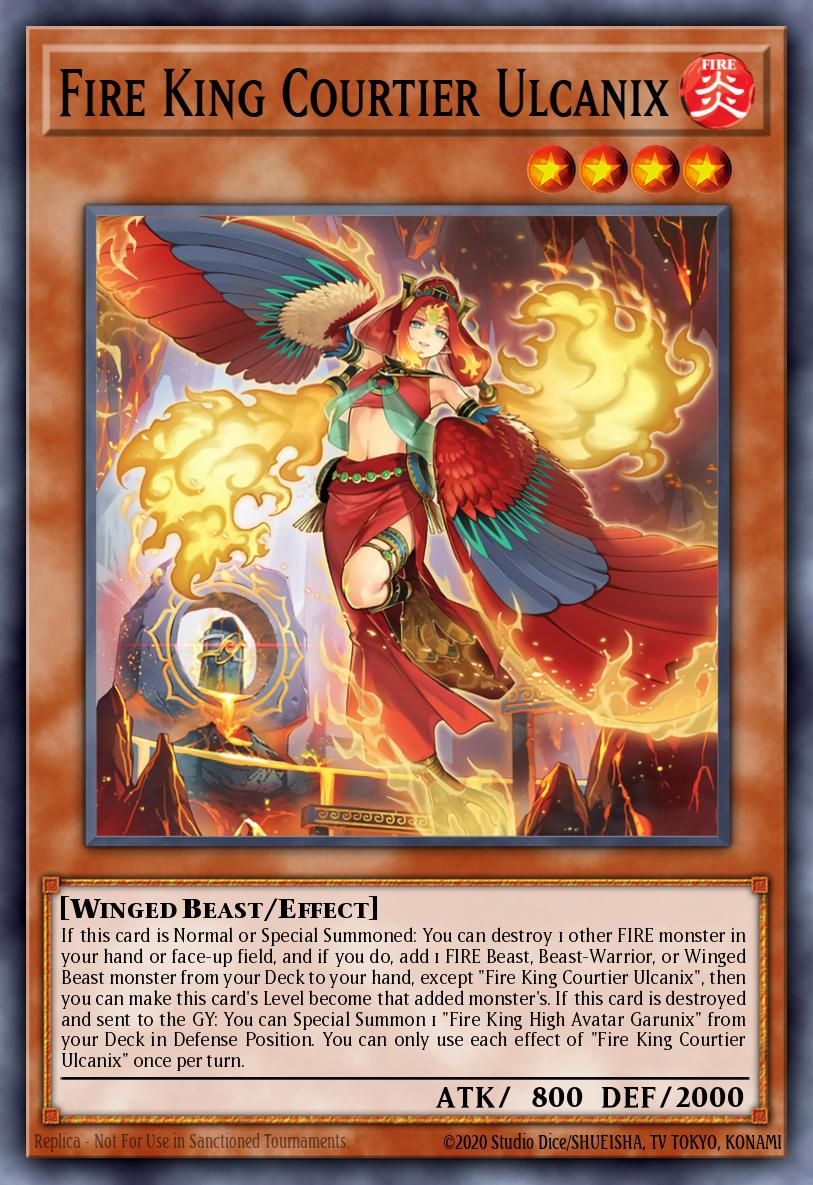 (262) YuGiOh TCG MP25: 2025 Mega-Pack Tin Single: Fire King Courtier Ulcanix  Ultra Rare