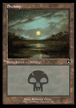 (444) Magic The Gathering Commander Masters: Extras Single: Swamp (V.2)  Land