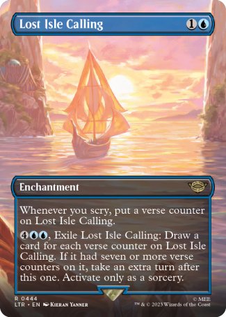 (444) Magic The Gathering The Lord of the Rings: Tales of Middle-earth: Extras Single: Lost Isle Calling Holo Rare