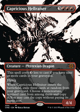 (444) Magic The Gathering Phyrexia: All Will Be One: Extras Single: Capricious Hellraiser (V.3)  Mythic