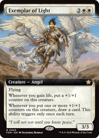 (445) Magic The Gathering Magic: The Gathering Foundations: Extras Single: Exemplar of Light (V.3) Holo Rare