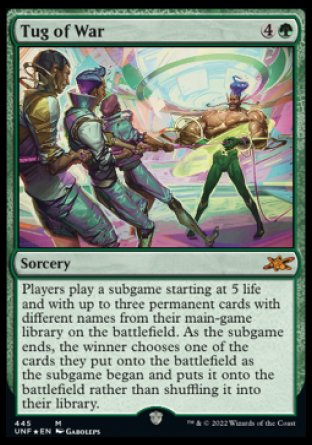 (445) Magic The Gathering Unfinity: Extras Single: Tug of War  Mythic