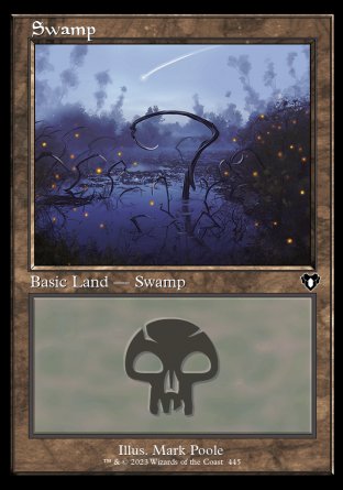 (445) Magic The Gathering Commander Masters: Extras Single: Swamp (V.3)  Land