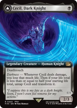 (445) Magic The Gathering Magic: The Gathering - FINAL FANTASY: Extras Single: Cecil, Dark Knight // Cecil, Redeemed Paladin (V.2) Holo Rare