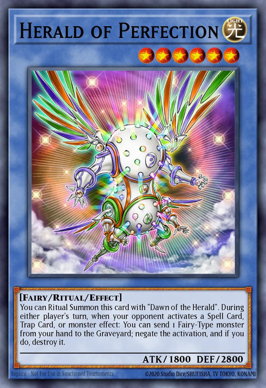 (237) YuGiOh TCG RA03: Quarter Century Bonanza Single: Herald of Perfection (V.1 - Platinum Secret Rare)  Platinum Secret Rare