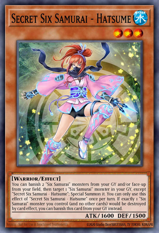 (016) YuGiOh TCG RA03: Quarter Century Bonanza Single: Secret Six Samurai - Hatsume (V.4 - Platinum Secret Rare)  Platinum Secret Rare