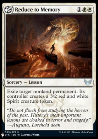 (025) Magic The Gathering The List Single: Reduce to Memory  Uncommon