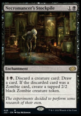 (446) Magic The Gathering Jumpstart 2022 Single: Necromancer's Stockpile  Rare