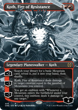 (446) Magic The Gathering Phyrexia: All Will Be One: Extras Single: Koth, Fire of Resistance (V.2) Holo Rare