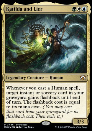 (446) Magic The Gathering Commander: March of the Machine: Extras Single: Katilda and Lier (V.1) Holo Mythic