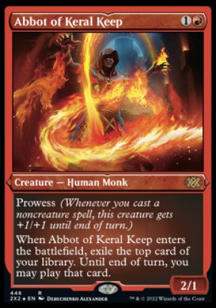 (446) Magic The Gathering Double Masters 2022: Extras Single: Abbot of Keral Keep  Rare