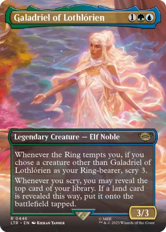 (446) Magic The Gathering The Lord of the Rings: Tales of Middle-earth: Extras Single: Galadriel of Lothl������rien (V.2) Holo Rare