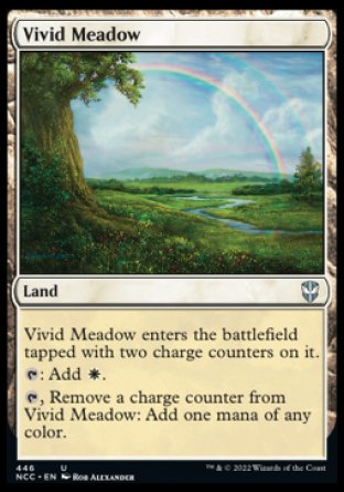 (446) Magic The Gathering Commander: Streets of New Capenna Single: Vivid Meadow  Uncommon