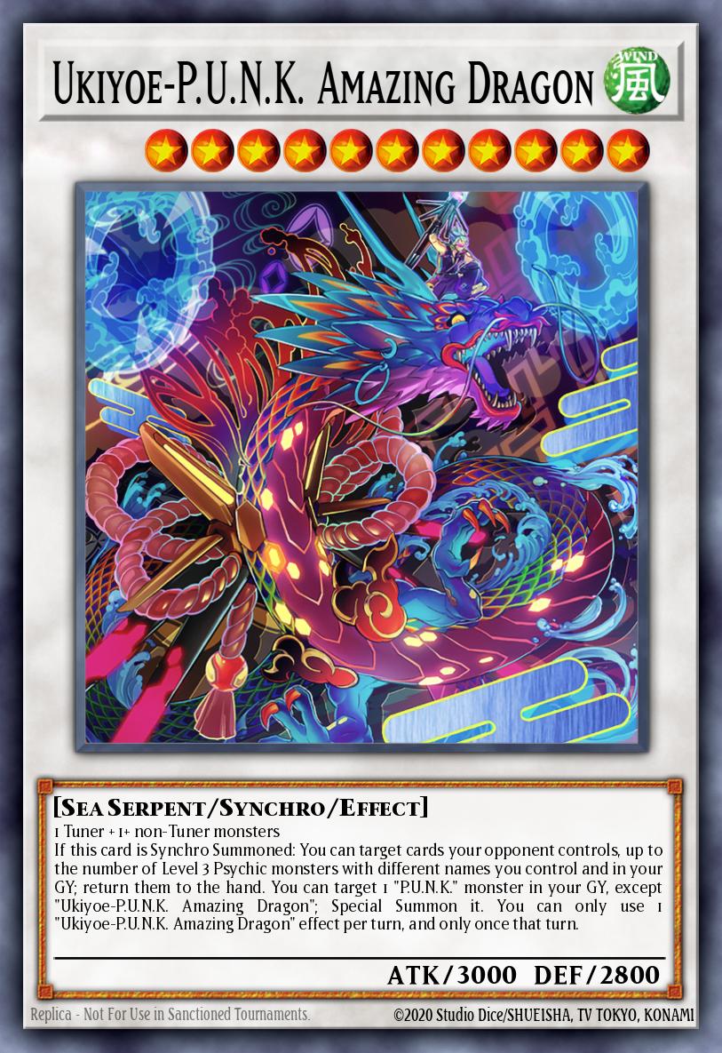 (077) YuGiOh TCG BLMM: Battles of Legend: Monster Mayhem Single: Ukiyoe-P.U.N.K. Amazing Dragon  Ultra Rare