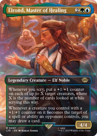 (447) Magic The Gathering The Lord of the Rings: Tales of Middle-earth: Extras Single: Elrond, Master of Healing (V.2)  Rare