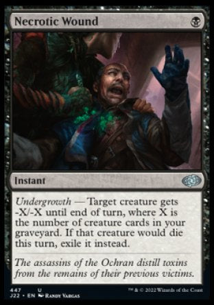 (447) Magic The Gathering Jumpstart 2022 Single: Necrotic Wound  Uncommon