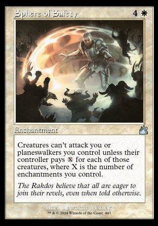 (447) Magic The Gathering Ravnica Remastered: Extras Single: Sphere of Safety  Holo Uncommon