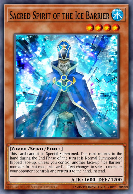 (045) YuGiOh TCG HAC1: Hidden Arsenal: Chapter 1 Single: Sacred Spirit of the Ice Barrier (V.1 - Common)  Common