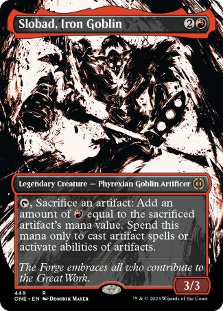 (448) Magic The Gathering Phyrexia: All Will Be One: Extras Single: Slobad, Iron Goblin (V.2) Holo Rare