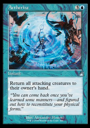 (448) Magic The Gathering Ravnica Remastered: Extras Single: Aetherize  Holo Uncommon