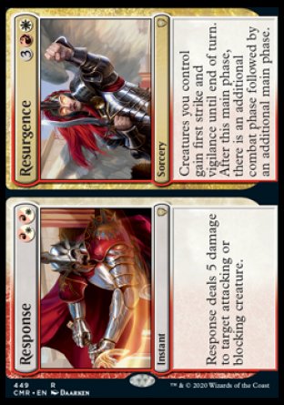 (449/361) Magic The Gathering Commander Legends: Extras Single: Response // Resurgence  Rare