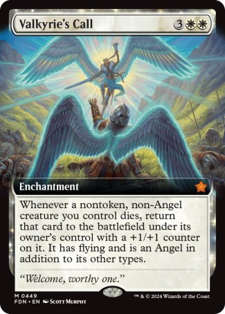 (449) Magic The Gathering Magic: The Gathering Foundations: Extras Single: Valkyrie's Call (V.3)  Mythic