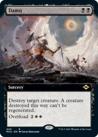 (449) Magic The Gathering Modern Horizons 2: Extras Single: Damn (V.3)  Rare
