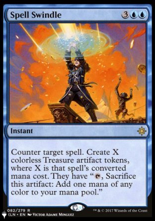 (082) Magic The Gathering The List Single: Spell Swindle  Rare