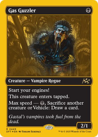 (449) Magic The Gathering Aetherdrift: First-Place Single: Gas Guzzler (V.1)  Rare