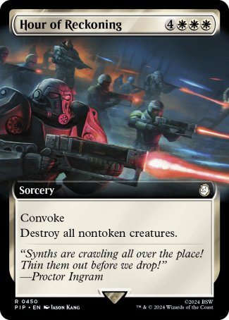 (450) Magic The Gathering Universes Beyond: Fallout: Extras Single: Hour of Reckoning (V.1)  Holo Rare