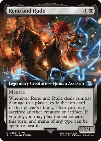 (450) Magic The Gathering Magic: The Gathering - FINAL FANTASY: Extras Single: Reno and Rude Holo Uncommon