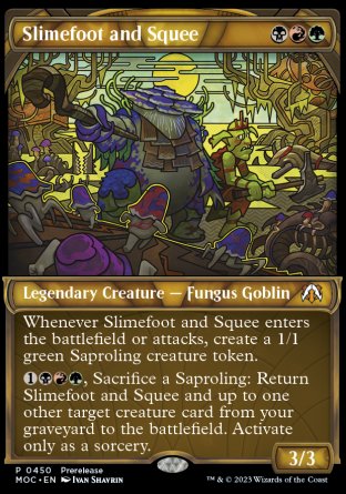 (450) Magic The Gathering Commander: March of the Machine: Extras Single: Slimefoot and Squee (V.2)  Mythic