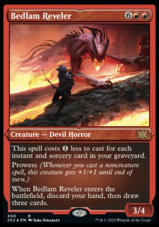(450) Magic The Gathering Double Masters 2022: Extras Single: Bedlam Reveler Holo Rare