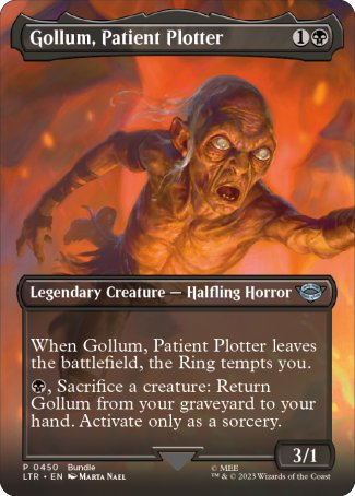 (450) Magic The Gathering The Lord of the Rings: Tales of Middle-earth: Extras Single: Gollum, Patient Plotter (V.2) Holo Uncommon