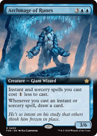 (450) Magic The Gathering Magic: The Gathering Foundations: Extras Single: Archmage of Runes (V.3) Holo Rare