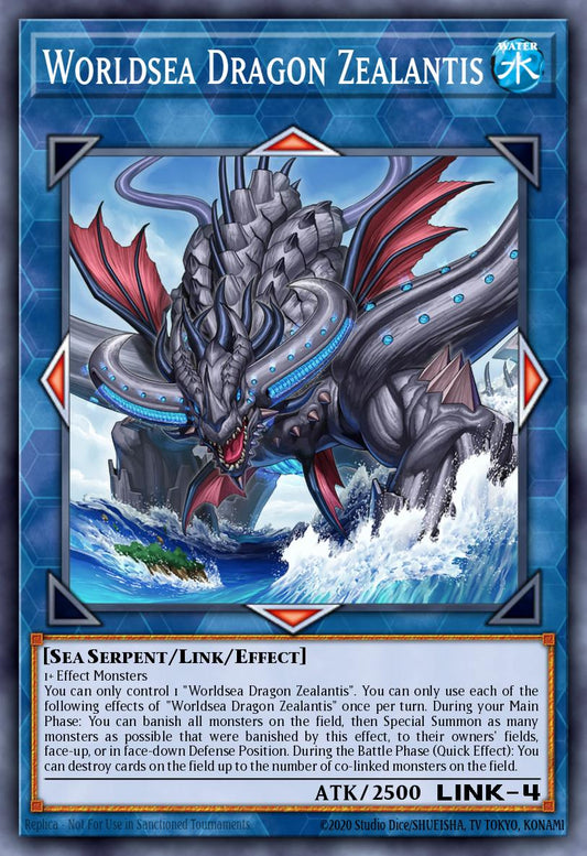 (082) YuGiOh TCG RA04: Quarter Century Stampede Single: Worldsea Dragon Zealantis (V.2 - Ultra Rare)  Ultra Rare