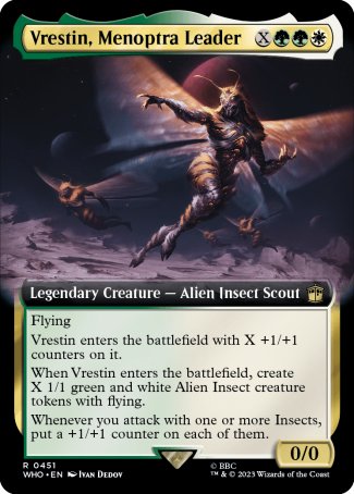 (451) Magic The Gathering Universes Beyond: Doctor Who: Extras Single: Vrestin, Menoptra Leader (V.1)  Rare
