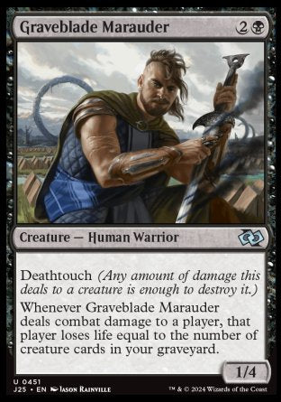 (451) Magic The Gathering Foundations Jumpstart Single: Graveblade Marauder  Uncommon