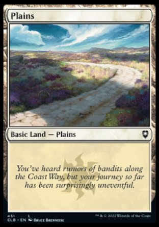 (451) Magic The Gathering Commander Legends: Battle for Baldur's Gate: Extras Single: Plains (V.1)  Land