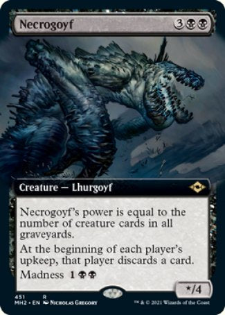 (451) Magic The Gathering Modern Horizons 2: Extras Single: Necrogoyf (V.3)  Rare